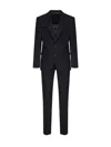 Dolce & Gabbana Two-piece Stretch Wool Suit In Black