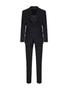 Dolce & Gabbana Two-piece Stretch Wool Suit In Blue