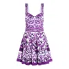 Dolce & Gabbana Dolce&gabbana Women Maiolica Print Dress In Purple