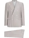 Dolce & Gabbana Wool And Silk Double-breasted Suit In Pink
