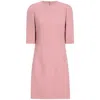 Dolce & Gabbana Wool Mini Dress In Pink