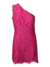 Dolce & Gabbana Women Short Dress With Floral Lace In Pink
