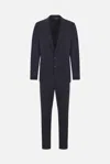 Dolce & Gabbana Two-piece Stretch Wool Suit In Very Dark Blue