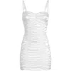 Dolce & Gabbana Knee Length Dress Adjustable Straps In White