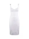 Dolce & Gabbana Lace & Satin Corset Midi Dress In White
