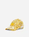 Dolce & Gabbana Drill Baseball Cap Majolica Print In Print