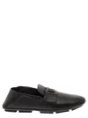 Dolce & Gabbana Round Head Loafer Shoes In Black