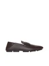 Dolce & Gabbana Round Head Loafer Shoes In Brown