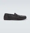 Dolce & Gabbana Slipper From The Dg Evening Line In Shiny Goatskin Woven In Black
