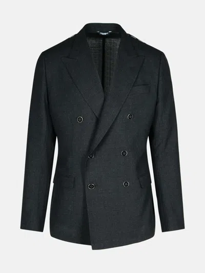 DOLCE & GABBANA 'DROP 7' DARK GREY WOOL BLAZER