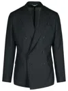 Dolce & Gabbana 'drop 7' Dark Grey Wool Blazer In Grey