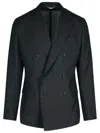Dolce & Gabbana 'drop 7' Dark Grey Wool Blazer In Gray