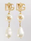 Dolce & Gabbana Drop Earrings With Teardrop Accents, Cabochons And Dg Logo