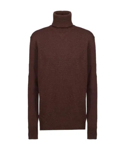 Dolce & Gabbana Drop-shoulder Roll-neck Jumper In Red