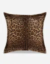 Dolce & Gabbana Duchesse Large Leopard-print Cushion In Multicolor