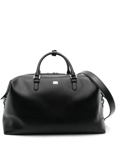 Dolce & Gabbana Duffle Bag In Black Calfskin