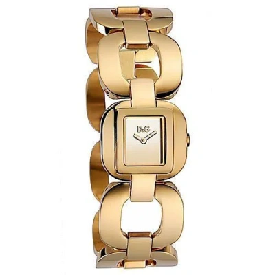 Pre-owned Dolce & Gabbana Dw0712 Gold Dial Gold Tone Band Women's Watch - Great Gift