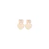 Dolce & Gabbana Heart Pendant Brass Earrings With Pearl Detail