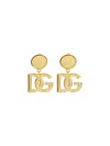 Dolce & Gabbana Crystal Logo Earrings In Gold