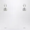 Dolce & Gabbana Earrings With Crystal And Silver Dg Logo
