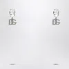 Dolce & Gabbana Earrings With Crystal And Silver Dg Logo In Metal