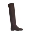 Dolce & Gabbana Stivali Al Ginocchio In Pelle Scamosciata In Brown