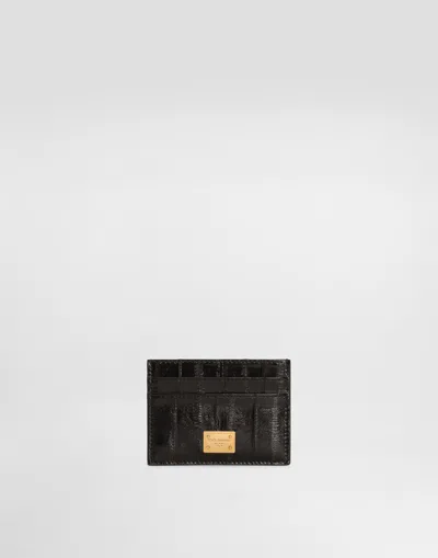 Dolce & Gabbana Eel Card Holder In ブラック