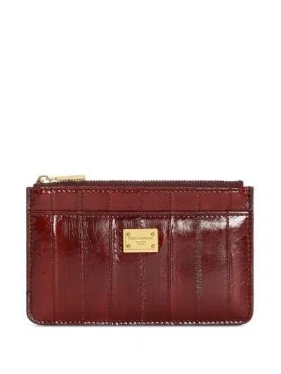 Dolce & Gabbana Eel Card Holder In Brown