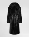 Dolce & Gabbana Eel Coat In Black