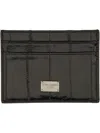 Dolce & Gabbana Leather Wallet Textured Finish In Brown