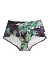 Dolce & Gabbana Eggplant Print High-waist Briefs Underwear In Multi