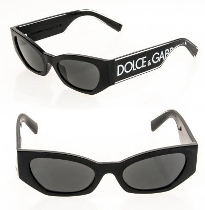 Pre-owned Dolce & Gabbana Elastic Black Gray Crystal Logo Dg6186 Pouch Sunglasses 6186