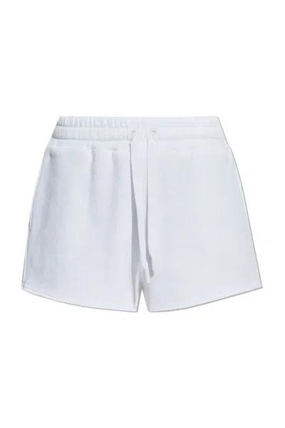 Dolce & Gabbana Elastic Drawstring Waist Shorts In White