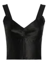 Dolce & Gabbana Top In Raso Elastico In Black