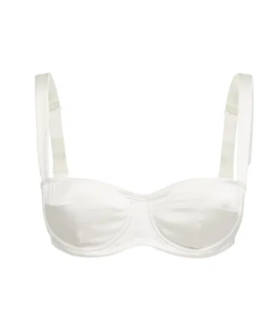 Dolce & Gabbana Elastic Steel Ring Bra In White
