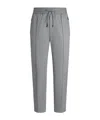 Dolce & Gabbana Cotton Gabardine Jogging Trousers In Gray