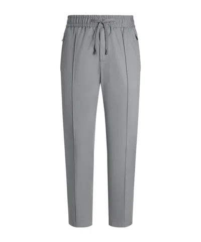 Dolce & Gabbana Elastic Waist Casual Pants In Gray