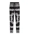 Dolce & Gabbana Trousers Silk Graphic Print In Black