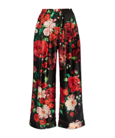 Dolce & Gabbana Elastic Waist Casual Pants In Black