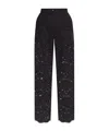 Dolce & Gabbana Women's Lace Wide-leg Trousers In Black