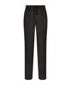 Dolce & Gabbana Straight Leg Trousers Crease Detailing Pockets In Mixed Gray