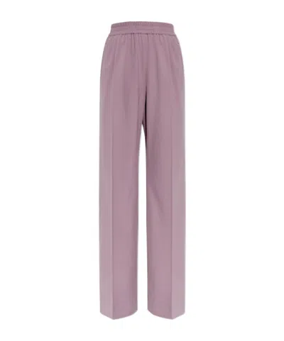Dolce & Gabbana Elastic Waist Casual Pants In Purple