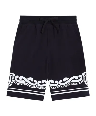 Dolce & Gabbana Elastic Waist Shorts In Black