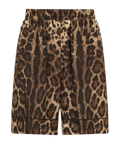 Dolce & Gabbana Elastic Waist Shorts In Black