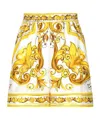 Dolce & Gabbana Majolica Print Silk Pajama Shorts In Multicolor