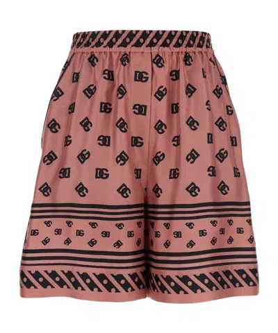 Dolce & Gabbana Elastic Waist Shorts In Pink