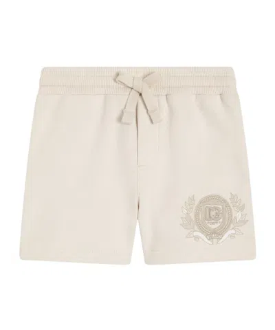 Dolce & Gabbana Elastic Waist Shorts In White