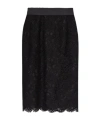 Dolce & Gabbana Lace-panel Midi Skirt In Black