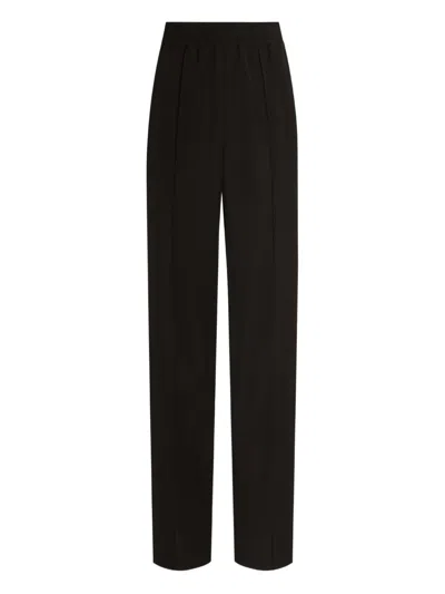 Dolce & Gabbana Elastic-waistband Trousers In Black