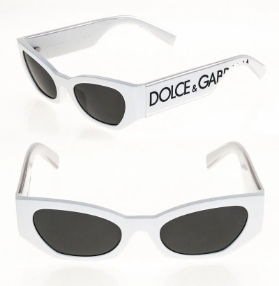 Pre-owned Dolce & Gabbana Elastic White Gray Crystal Logo Dg6186 Pouch Sunglasses 6186